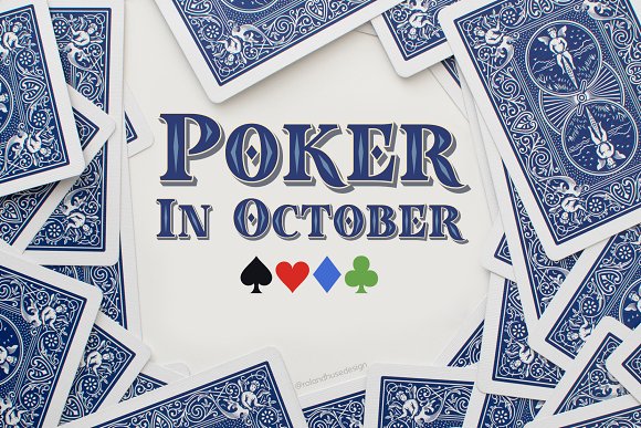 Poker In October Layered Color Font16设计网精选英文字体