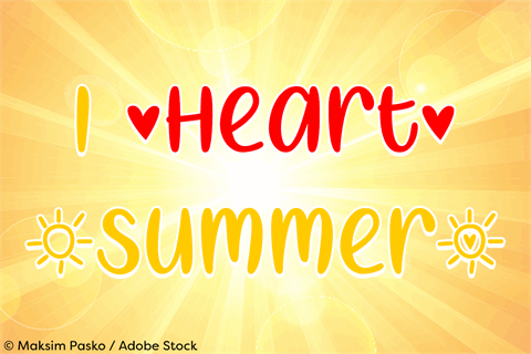 I Heart Summer font16图库网精选英文字体