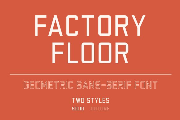 Factory Floor Font – Two Styles普贤居精选英文字体