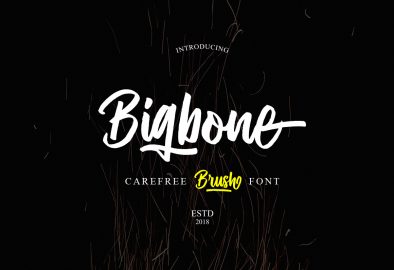 Bigbone Font16图库网精选英文字体