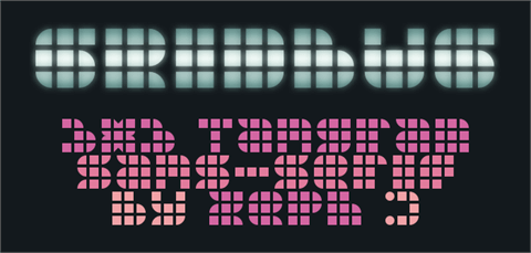 Gridbug font16素材网精选英文字体