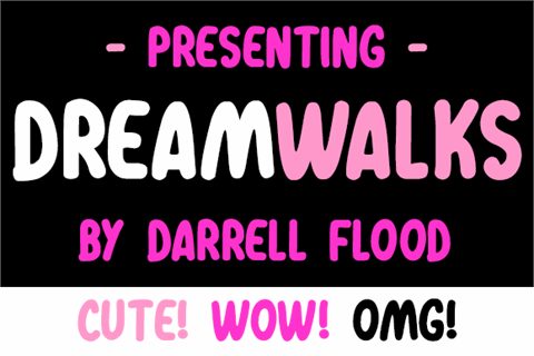 Dreamwalks font素材天下精选英文字体