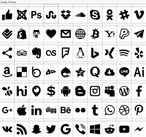 Type Icons font16设计网精选英文字体