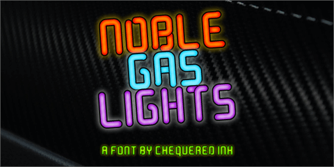 Noble Gas lights font16图库网精选英文字体