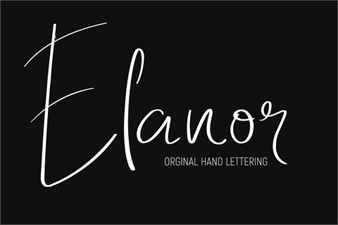 Elanor font16素材网精选英文字体