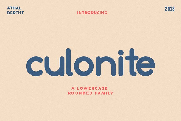 Culonite | Lowercase rounded family16设计网精选英文字体