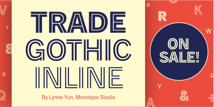 Trade Gothic Inline Font Family素材中国精选英文字体