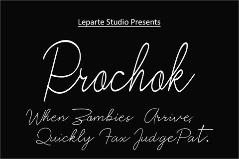 Prochok font素材天下精选英文字体