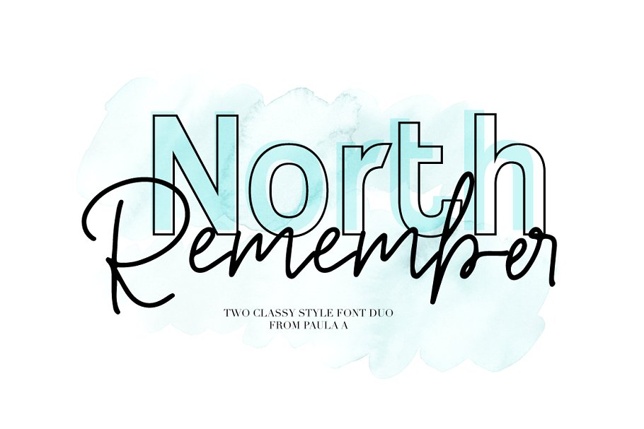North Remember Font Duo16设计网精选英文字体