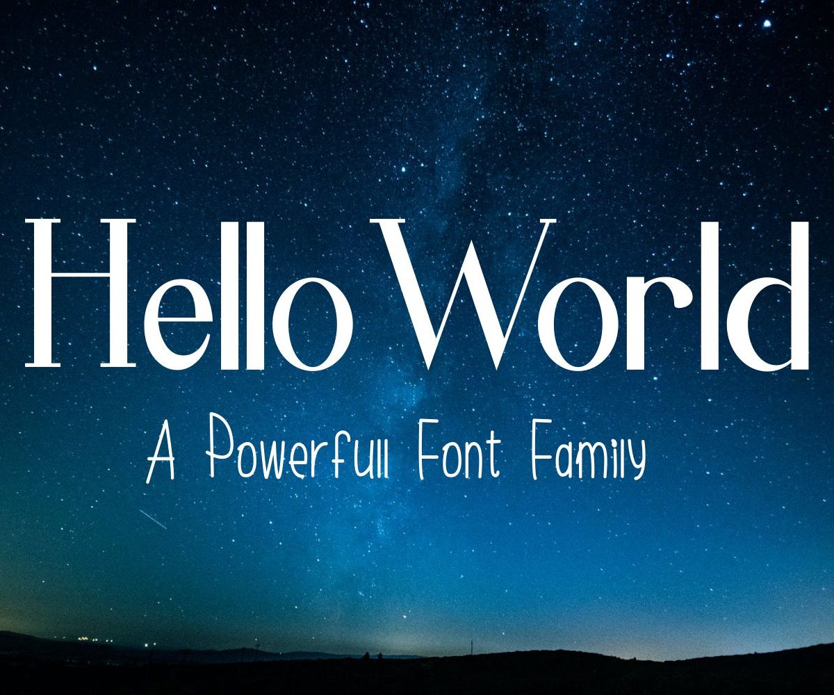 Hello World Font Family Regular普贤居精选英文字体