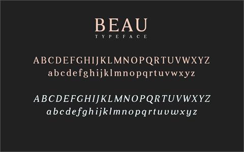 Beau font16图库网精选英文字体