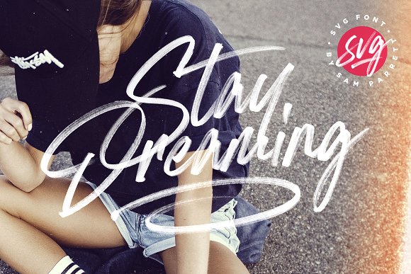 CreativeMarket Stay Dreaming SVG Font素材中国精选英文字体