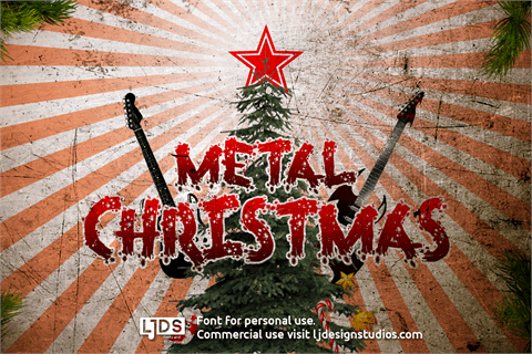 Metal Christmas Personal USE font16设计网精选英文字体