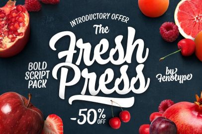 Fresh Press Intro offer素材中国精选英文字体
