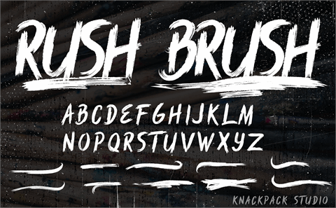 Rush Brush font16素材网精选英文字体