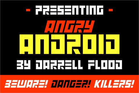 Angry Android font素材天下精选英文字体