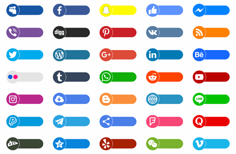 Botons Social Color font16设计网精选英文字体