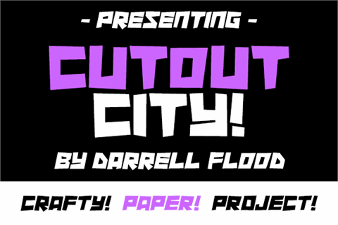 Cutout City font16图库网精选英文字体