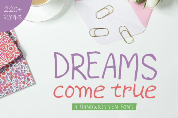 Dreams Come True Font16素材网精选英文字体