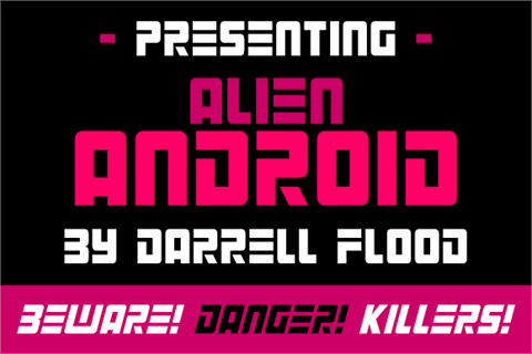 Alien Android font16素材网精选英文字体