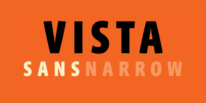 Vista Sans Narrow Font Family素材中国精选英文字体