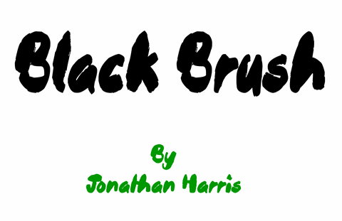 Black Brush font16素材网精选英文字体