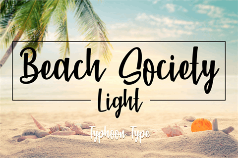 Beach Society Light font16图库网