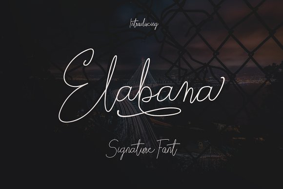 Elabama – Signature Font素材中国精选英文字体