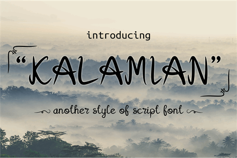 Kalamian font素材中国精选英文字体