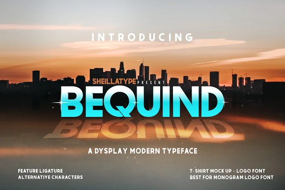BEQUIND – A MODERN DYSPLAY FONT素材中国精选英文字体