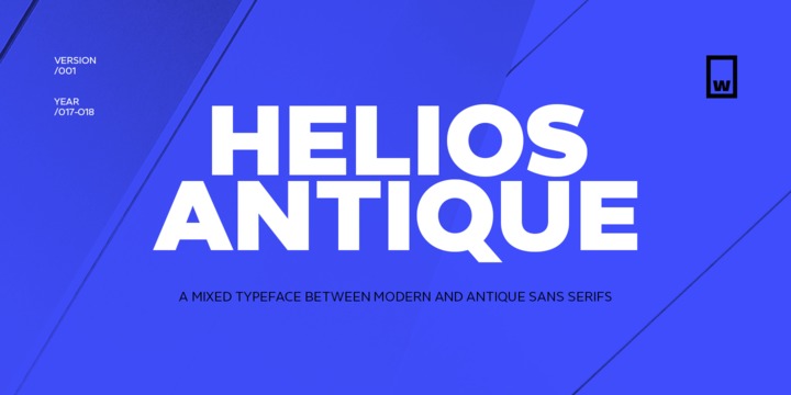 Helios Antique Font Family16素材