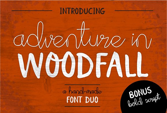 Adventure in Woodfall – Font Duo素材中国精选英文字体