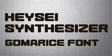 Heysei Synthesizer font素材中国精选英文字体