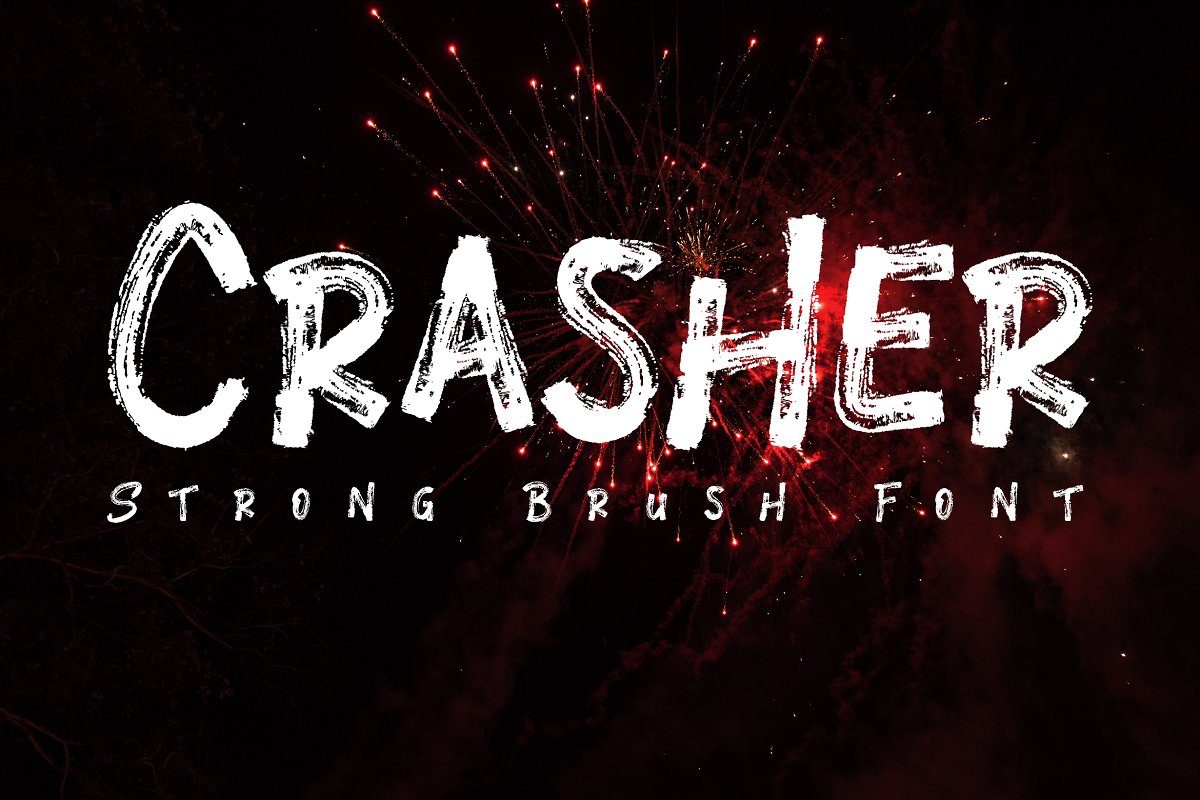 Crasher // Strong Brush Font素材中国精选英文字体