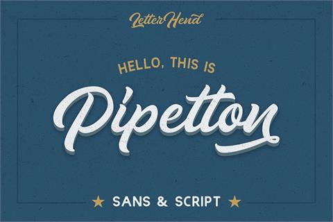 Pipetton DEMO font16图库网精选英文字体