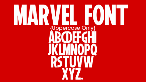 Marvel font素材中国精选英文字体