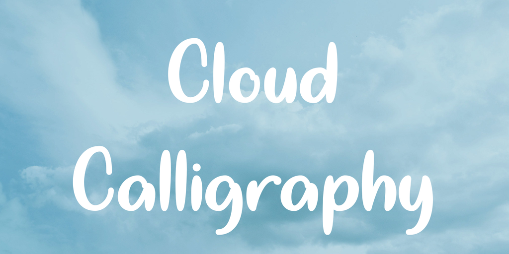 Cloud Calligraphy Font普贤居精选