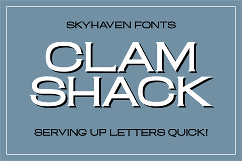 Clam Shack font素材中国精选英文字体