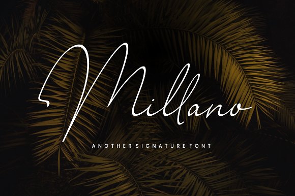 Millano // Signature Font素材中国精选英文字体