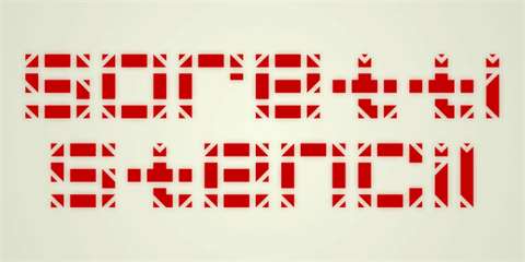 Soretti Stencil font16设计网精选英文字体