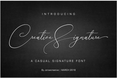 Creative Signature Font普贤居精
