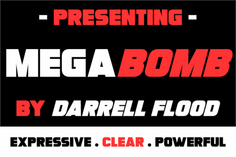 Megabomb font16设计网精选英文字体