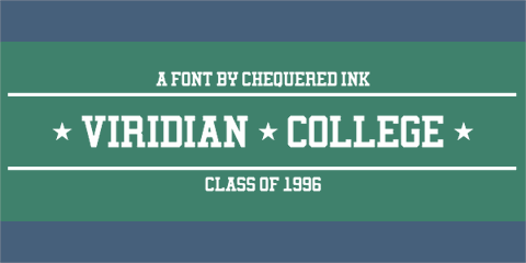 Viridian College font16素材网精
