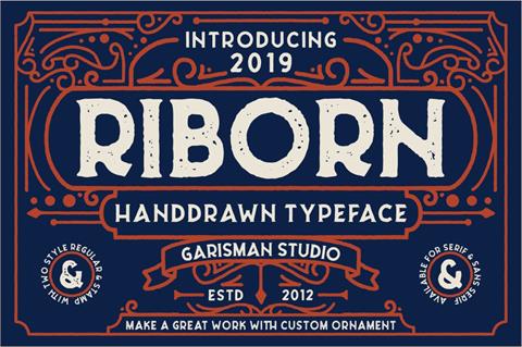 Riborn font16设计网精选英文字体