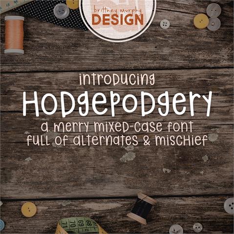 hodgepodgery font16设计网精选英文字体