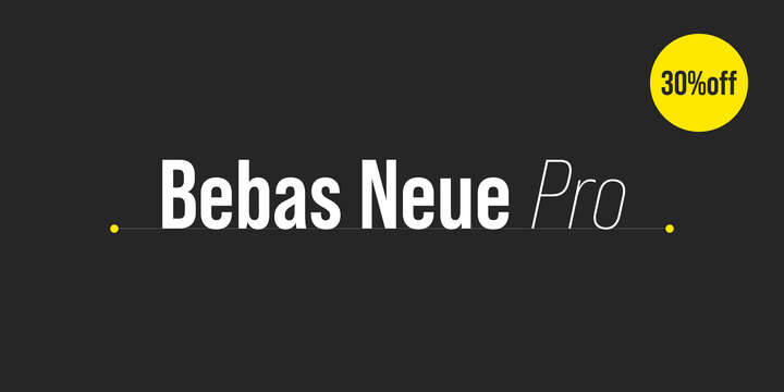 Bebas Neue Pro Font Family16图库网精选英文字体