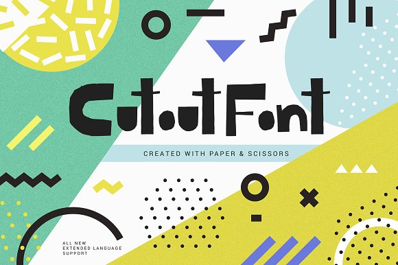 Cutout – bold uppercase font16图库网精选英文字体