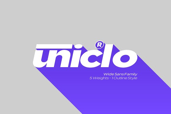 Uniclo Wide Sans Family Font16设计网精选英文字体
