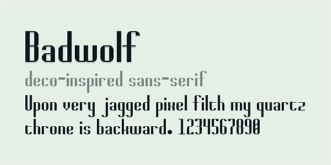Badwolf font16图库网精选英文字体