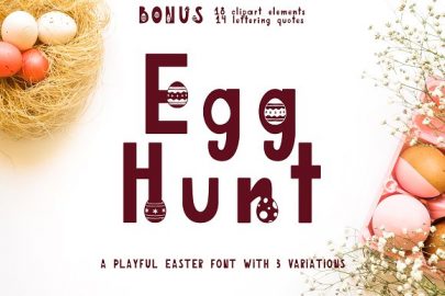 Egg Hunt-decorated font素材中国精选英文字体